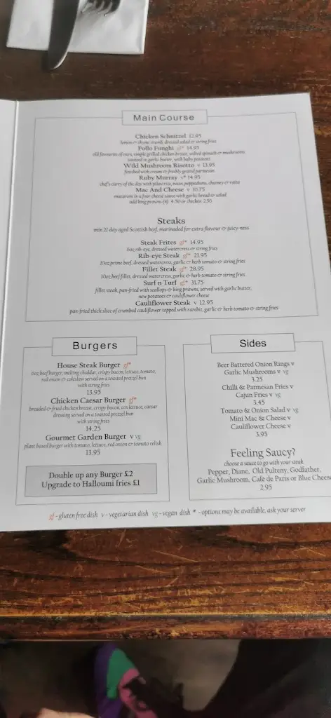 Menu_'The Upper Deck' restaurant_Thurso_image_4