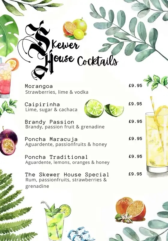 Menu_Skewer House Taunton_Bishops Lydeard_image_1