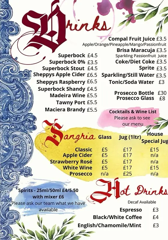 Menu_Skewer House Taunton_Bishops Lydeard_image_4