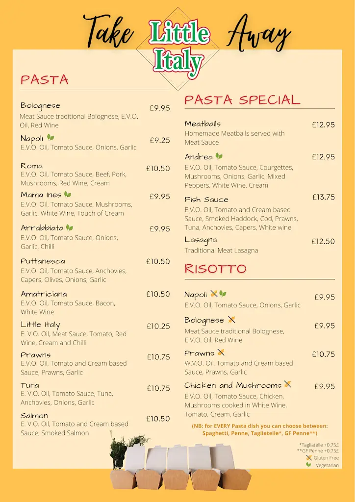 Menu_Little Italy Restaurant_Bishops Lydeard_image_2