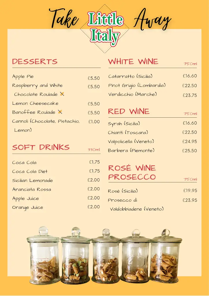 Menu_Little Italy Restaurant_Bishops Lydeard_image_4