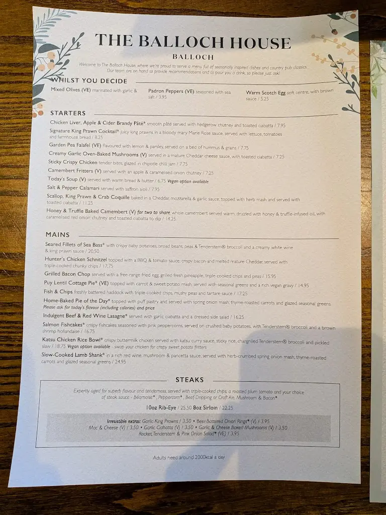 Menu_The Balloch House_Vale of Leven_image_2