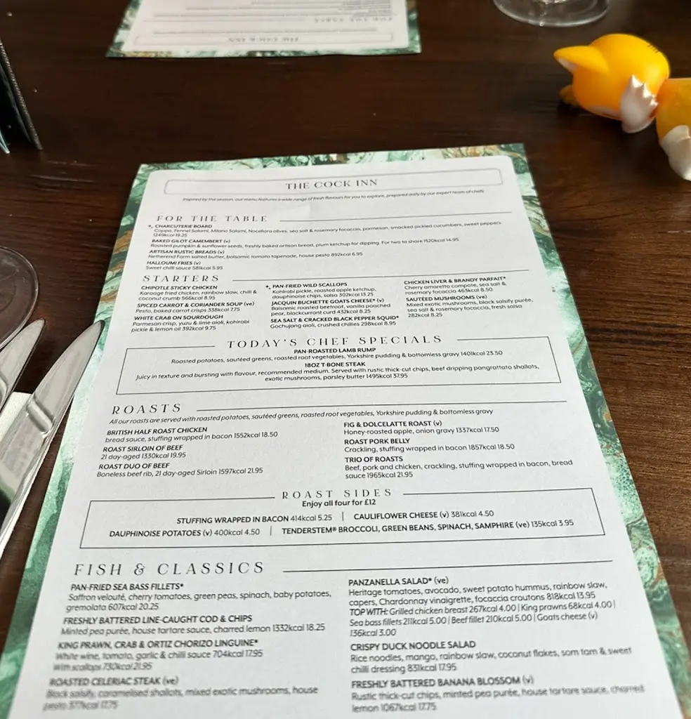 Menu_Cock Inn Wishaw_Wishaw_image_1