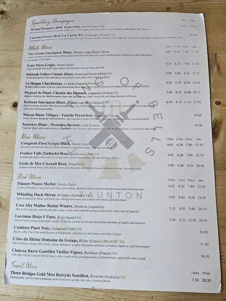 Menu_The Ring Of Bells_Bishops Lydeard_image_2