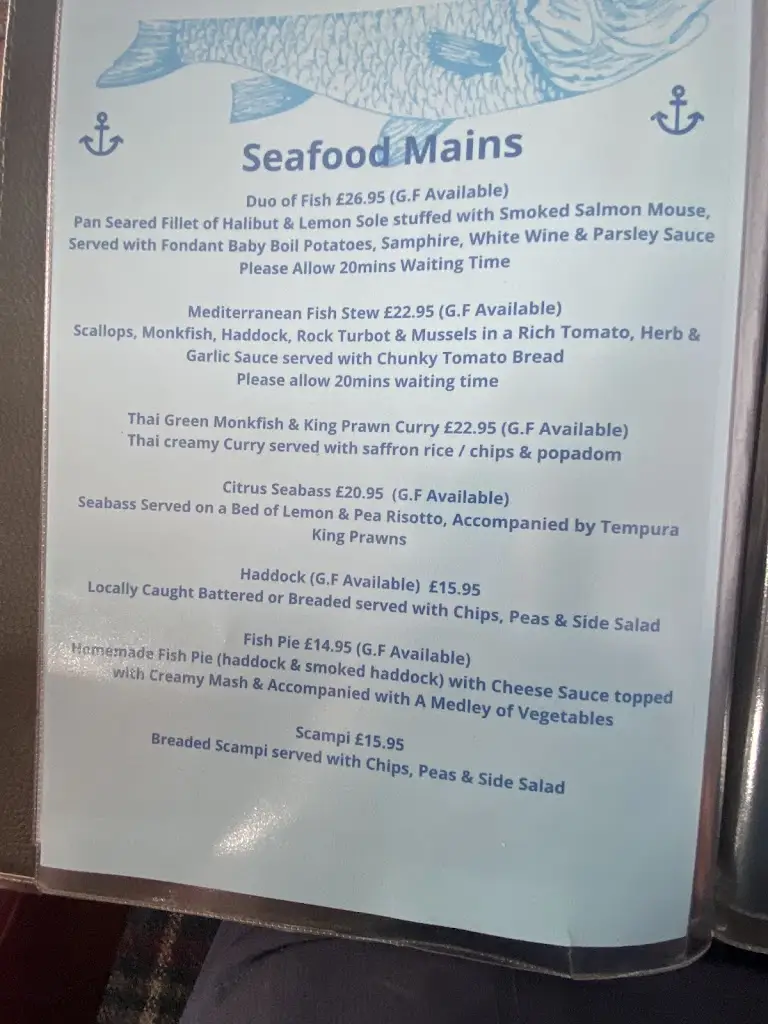 Menu_The Galley Whitehills - Waterfront Cafe & Fish Restaurant_Whitehills_image_1