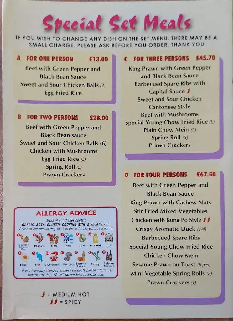 Menu_China Cottage_Bishops Lydeard_image_4