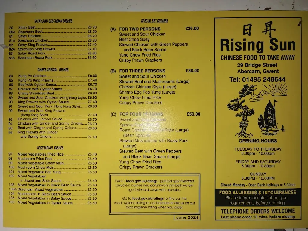 Menu_The Rising Sun_Abercarn_image_2