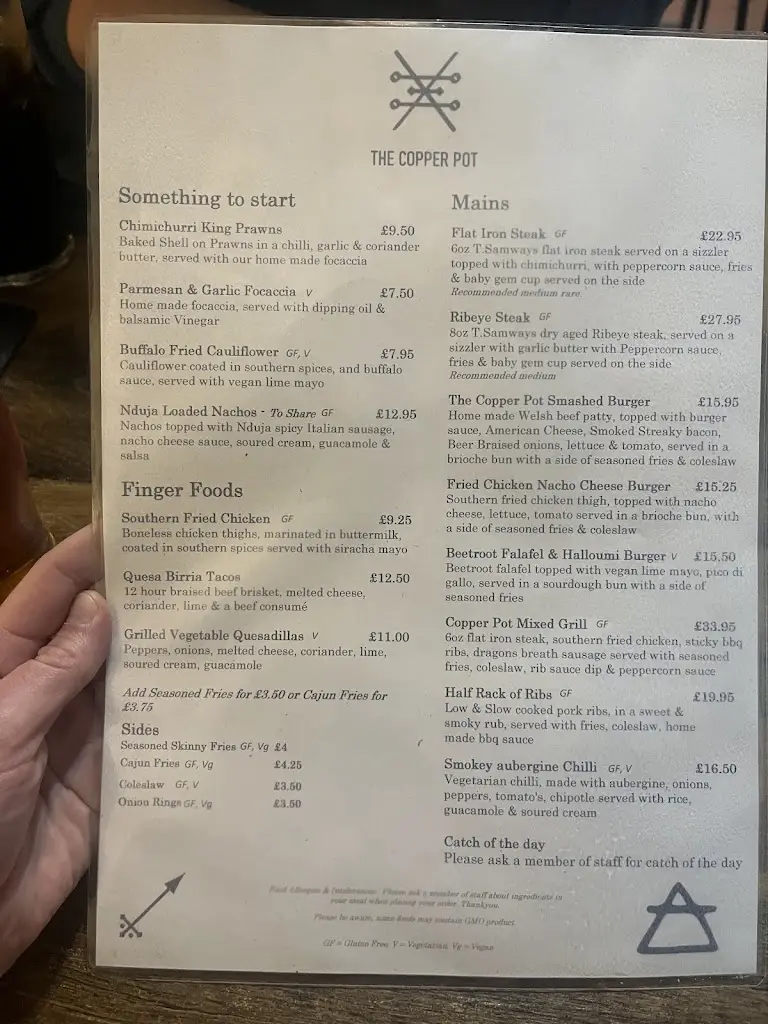 Menu_The Copper Pot_Aberporth_image_1