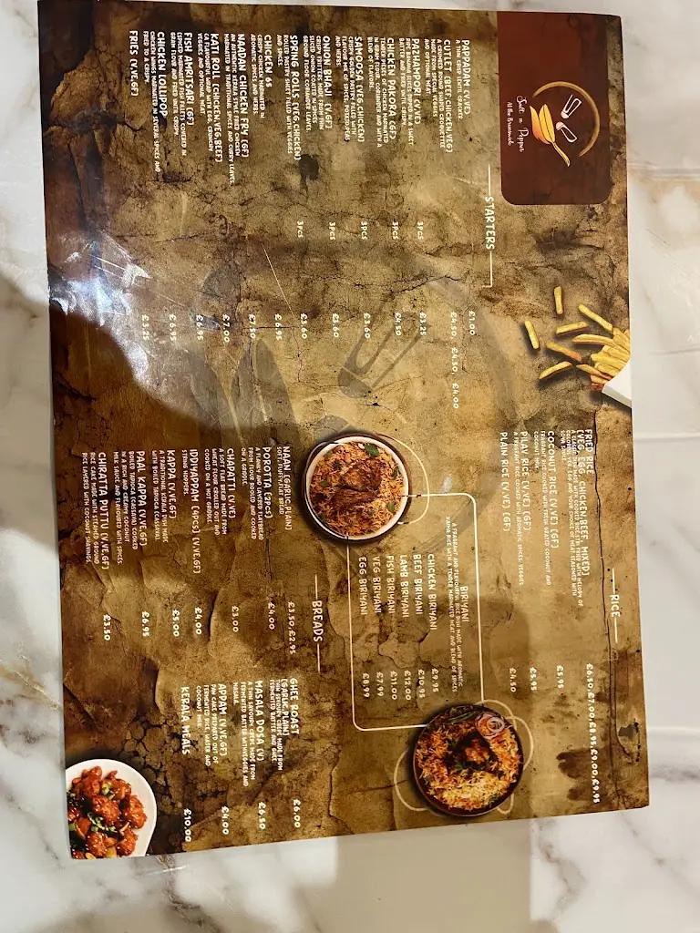 Menu_Salt N Pepper Continental and South Indian Restaurant_Abercanaid_image_3