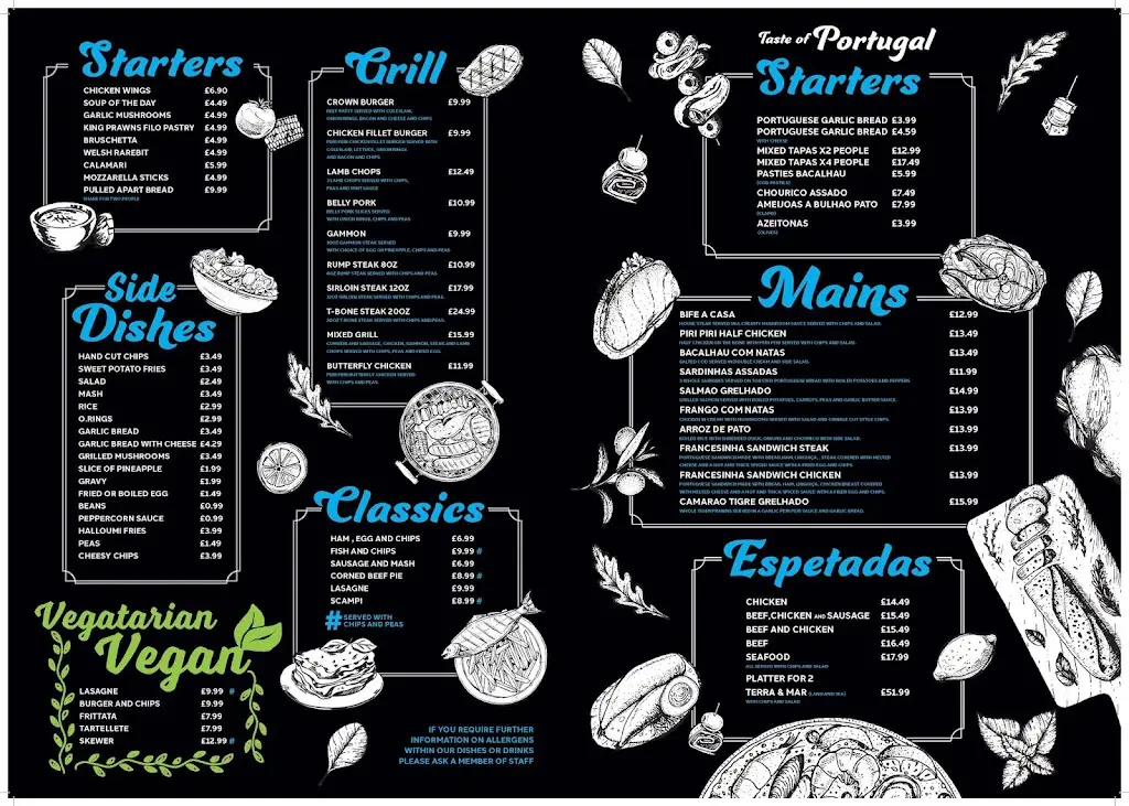 Menu_The New Crown_Abercanaid_image_3