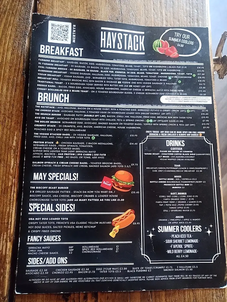 Menu_Haystack Cafe_Abercanaid_immagine_1