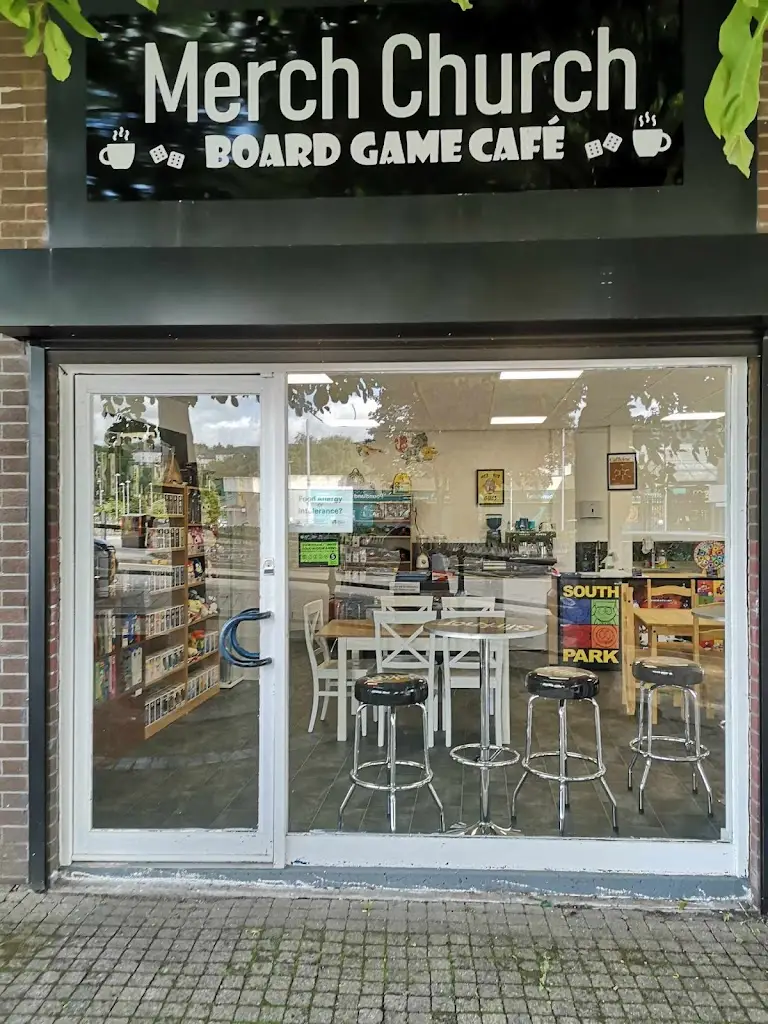 Merch Church Board Game Café restaurant in Abercanaid