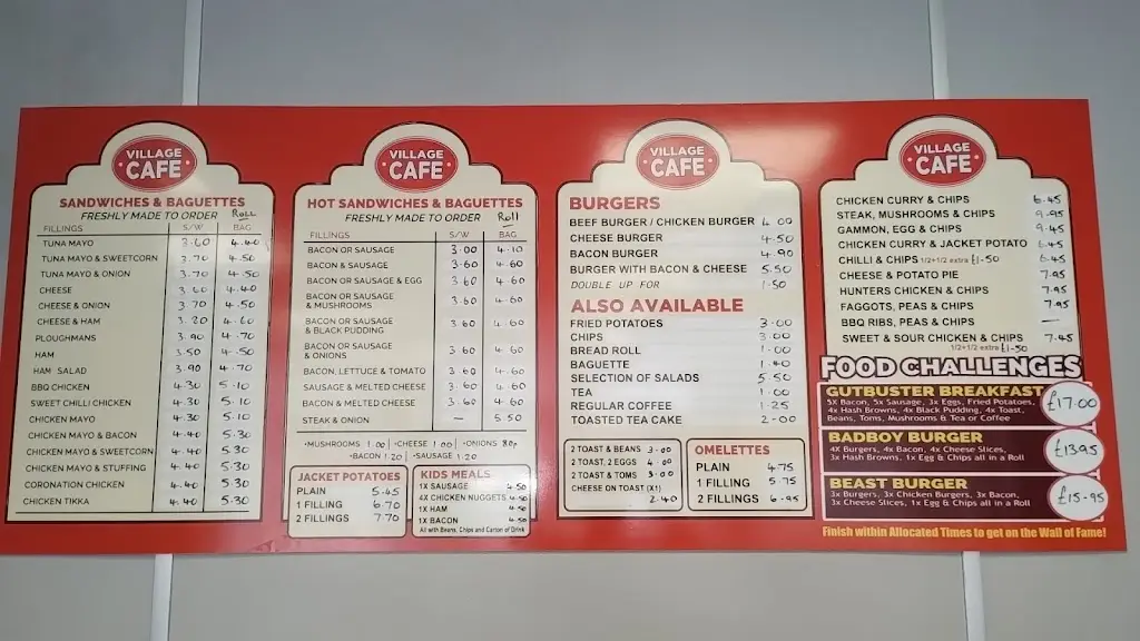 Menu_Village Cafe - Aberkenfig_Aberkenfig_image_1