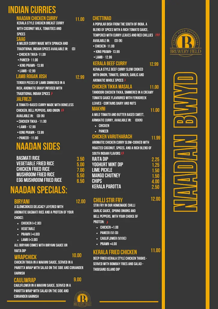Menu_Brewery Field Street Food Restaurant_Aberkenfig_image_3