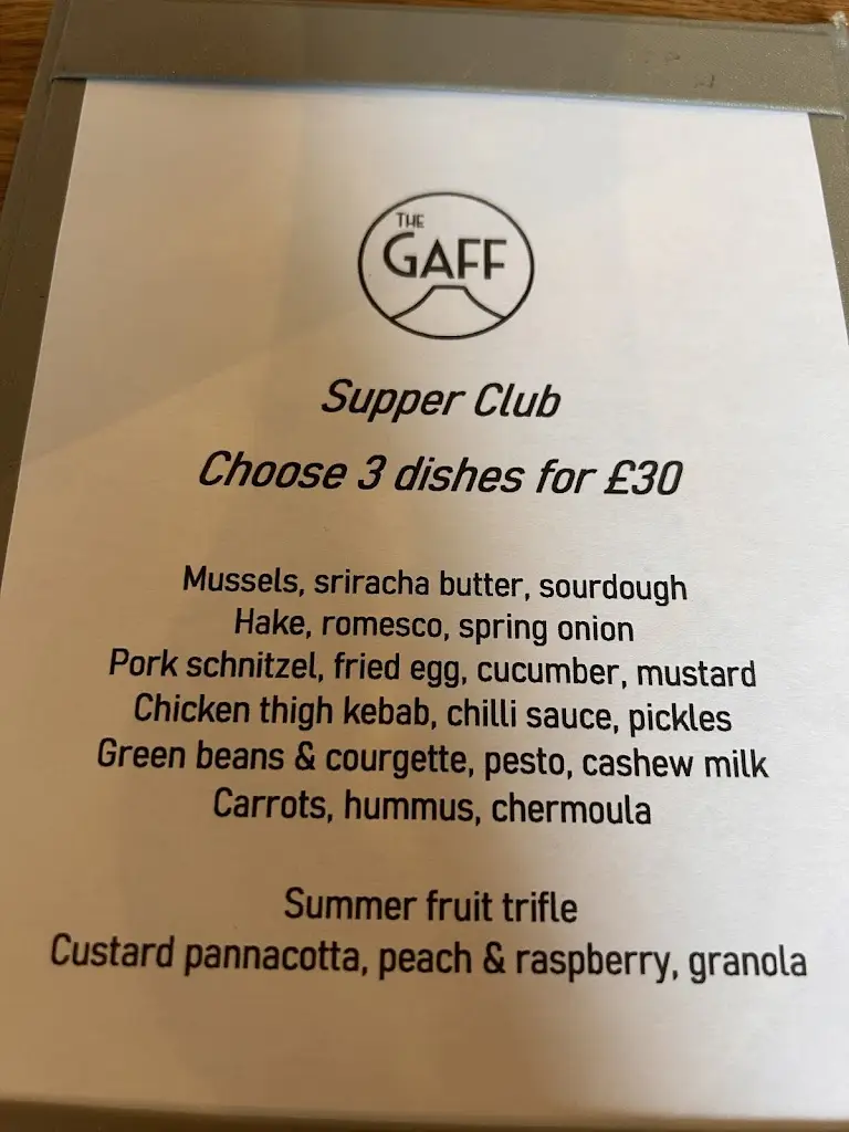 Menu_The Gaff abergavenny_Abergavenny_image_2