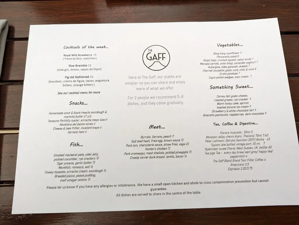 Menu_The Gaff abergavenny_Abergavenny_image_3