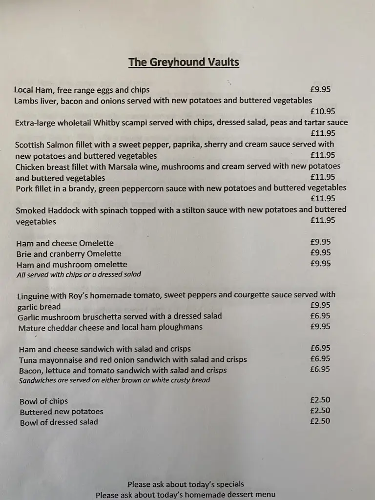 Menu_The Vaults_Abergavenny_image_1