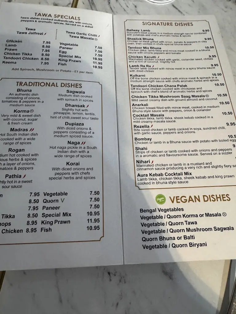 Menu_Aura Indian cuisine_Aldridge_immagine_1