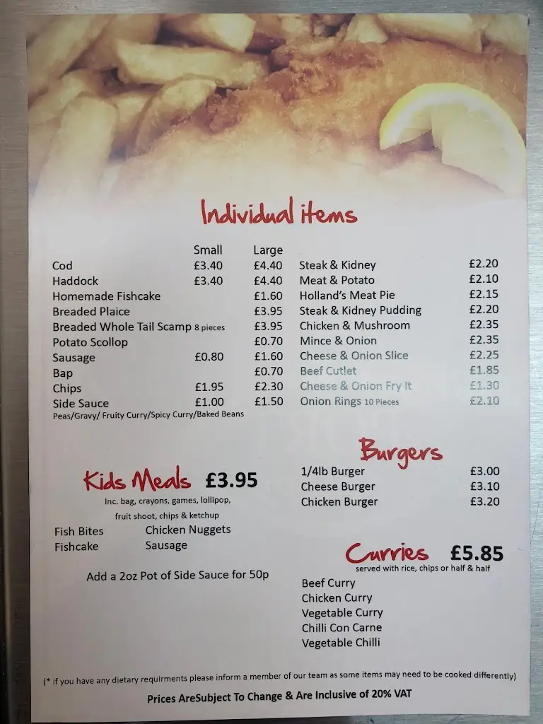 Menu_Port Chippy, Amlwch_Amlwch_image_3
