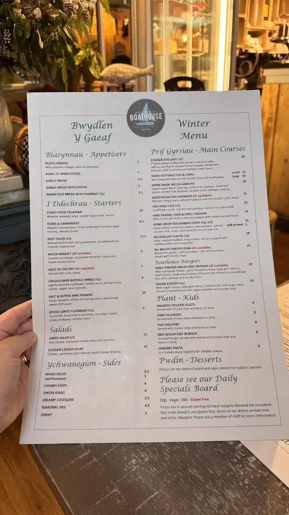 Menu_The Boathouse_Amlwch_image_1