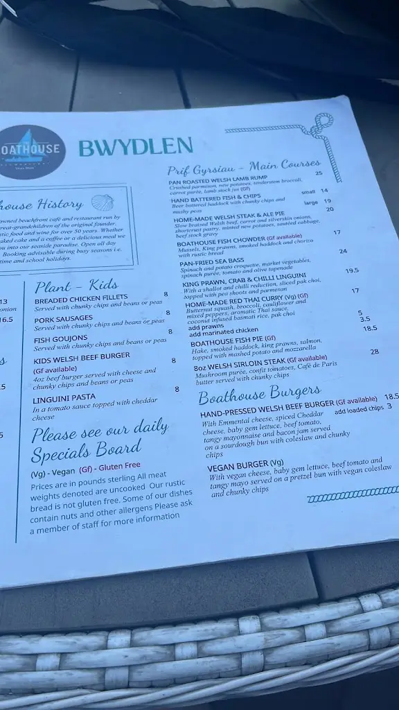 Menu_The Boathouse_Amlwch_image_4