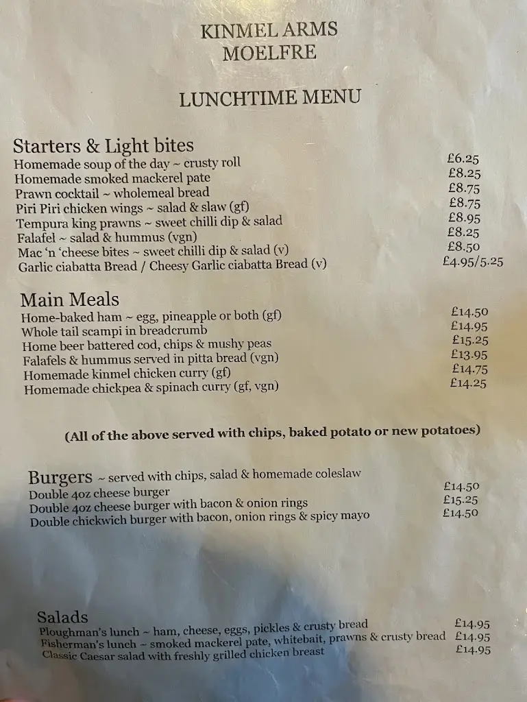 Menu_The Kinmel Arms_Amlwch_image_2