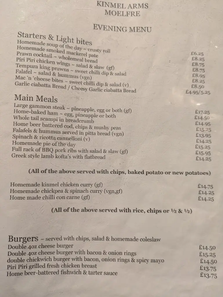 Menu_The Kinmel Arms_Amlwch_image_4