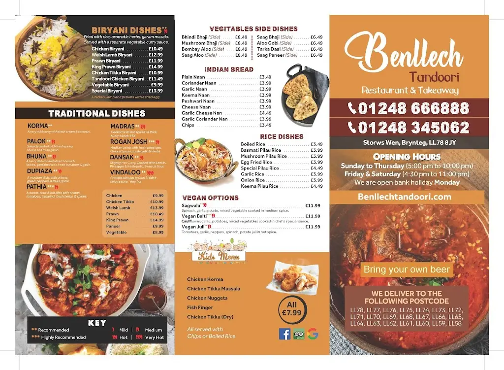 Menu_Benllech Tandoori Restaurant_Amlwch_image_2
