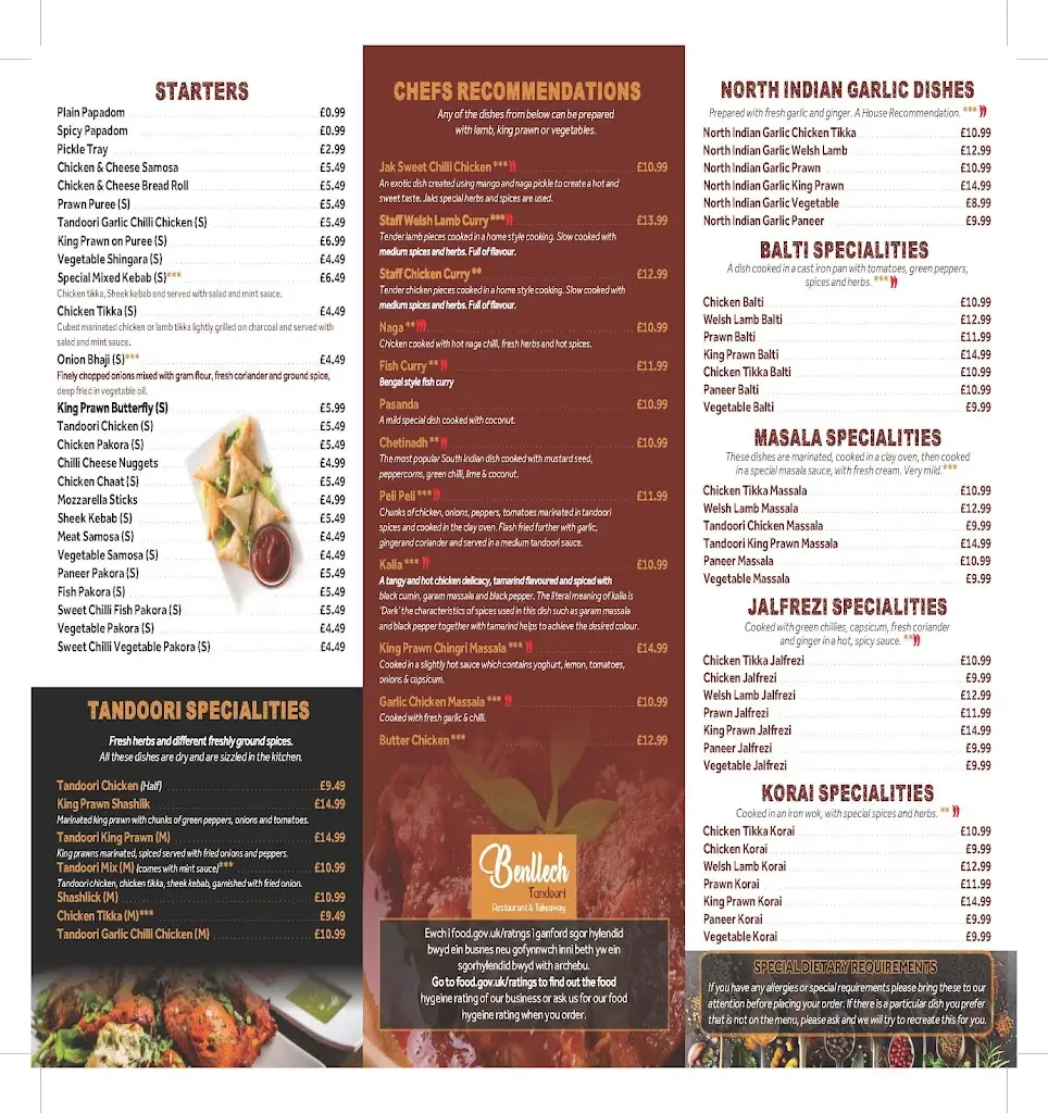 Menu_Benllech Tandoori Restaurant_Amlwch_image_4