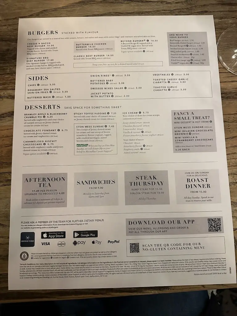 Menu_The Rising Sun_Bishops Cleeve_image_2