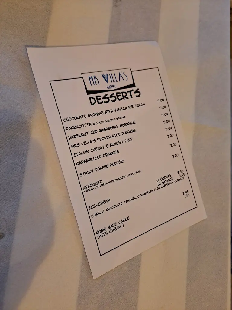 Menu_Mr Villa's Fish & Chip Restaurant & Oyster Bar_Barry_image_2