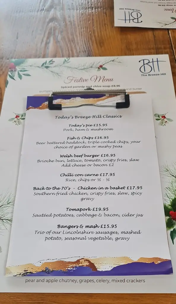 Menu_The Breeze Hill_Benllech_imagen_3