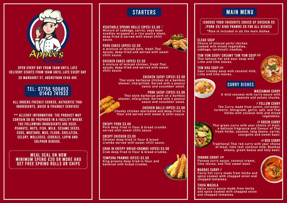 Menu_Apple's Kitchen_Abercynon_image_2