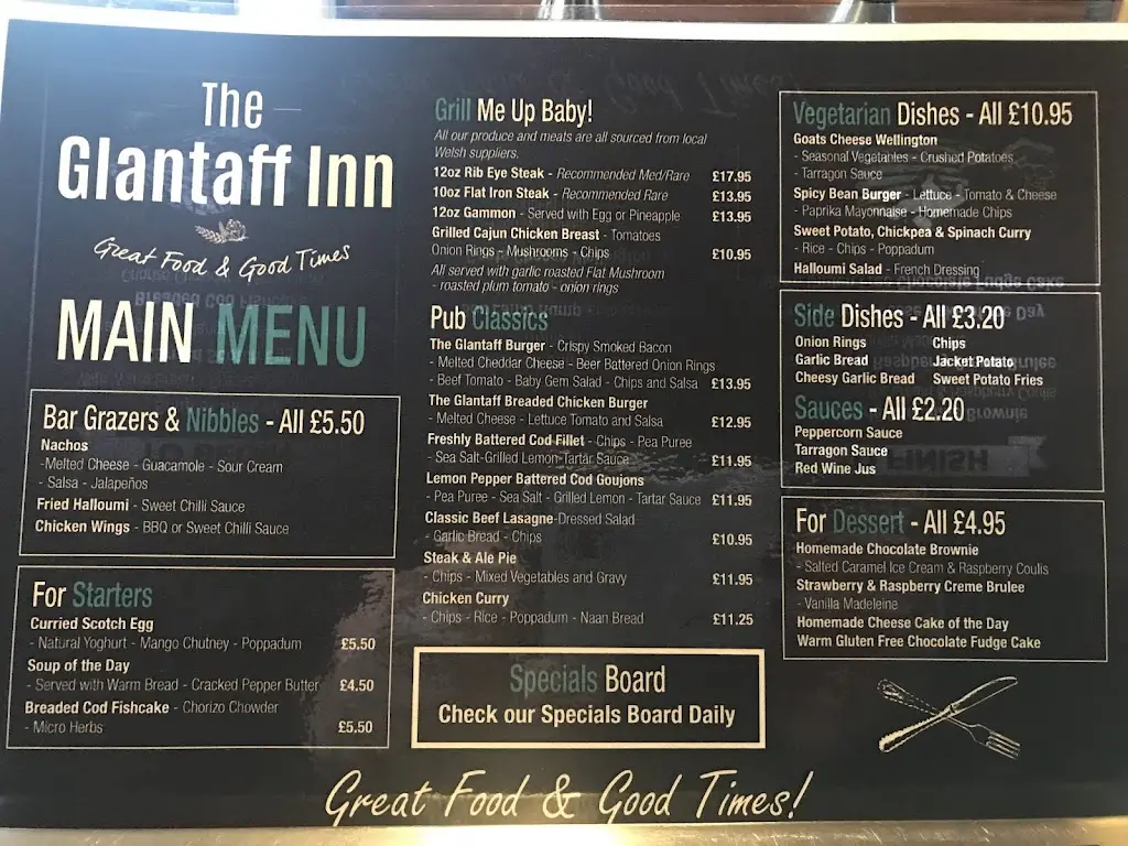 Menu_The Glantaff Inn_Abercynon_image_1