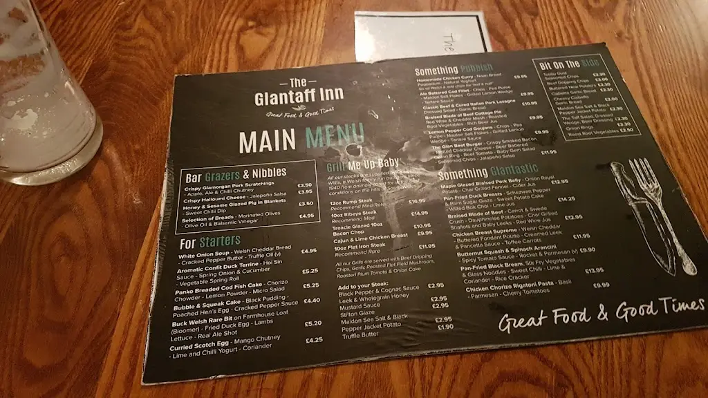 Menu_The Glantaff Inn_Abercynon_image_2