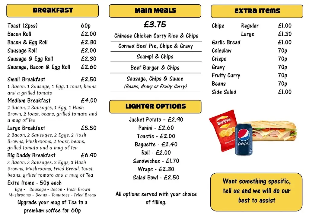 Menu_Taffys Cafe & Catering_Abercynon_immagine_1