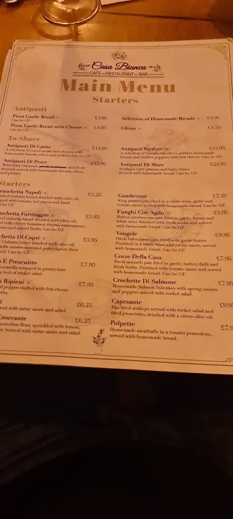Menu_Casa Bianca Pontypridd_Abercynon_immagine_1