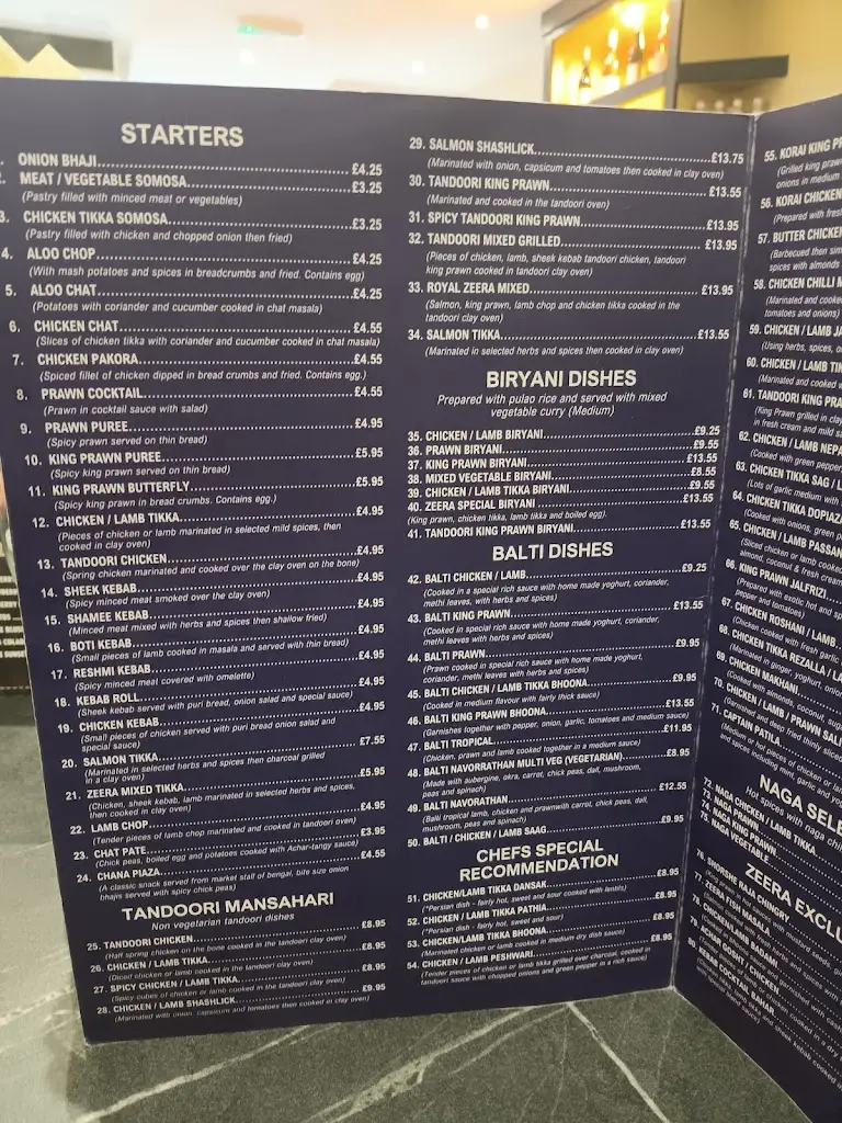 Menu_Zeera Restaurant & Takeaway_Abercynon_image_1