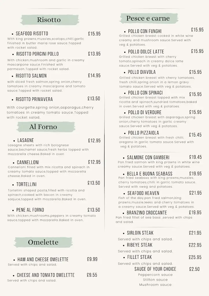 Menu_Bella e Buona Italian Restaurant_Blaenau Gwent_image_2