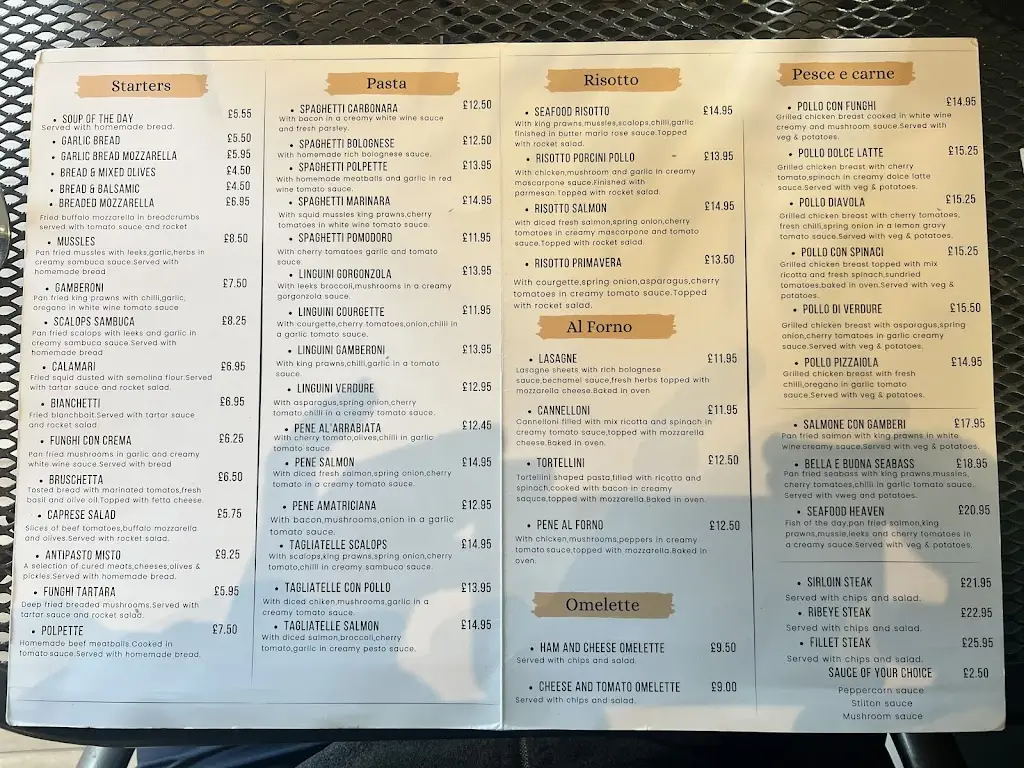 Menu_Bella e Buona Italian Restaurant_Blaenau Gwent_image_4