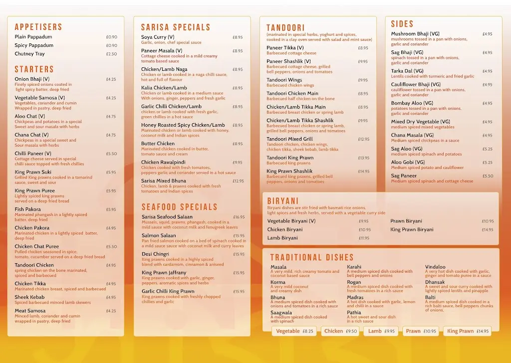 Menu_Sarisa Indian Kitchen_Beaumaris_image_1
