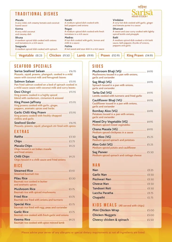 Menu_Sarisa Indian Kitchen_Beaumaris_image_2