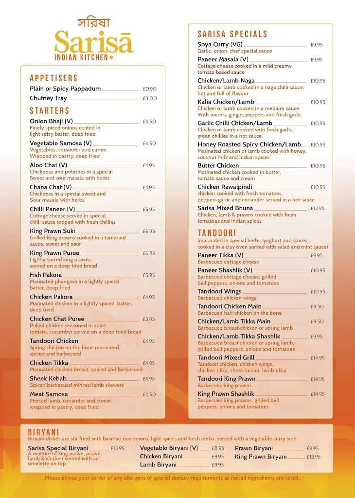 Menu_Sarisa Indian Kitchen_Beaumaris_image_3