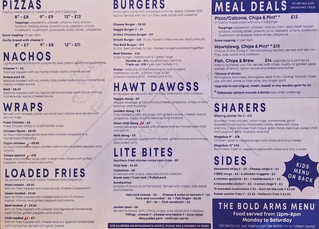 Menu_Bold Arms_Beaumaris_image_2