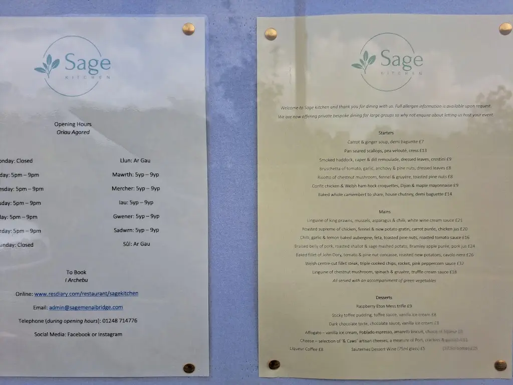 Menu_Sage Kitchen Menai Bridge_Beaumaris_image_1