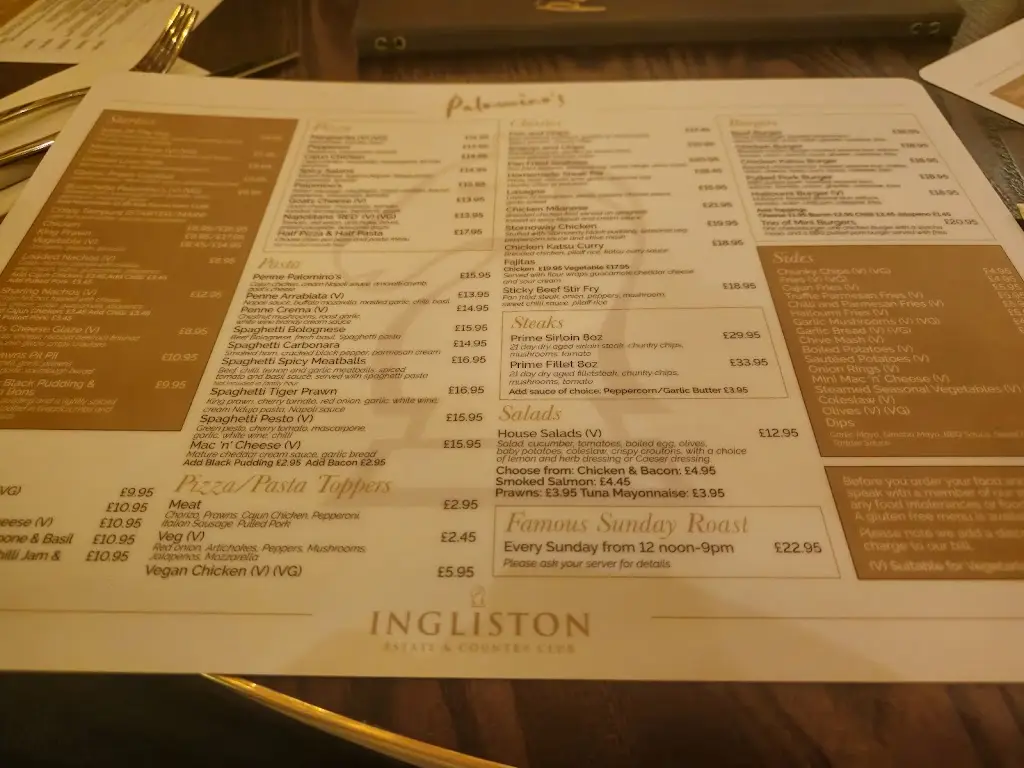 Menu_Palominos Restaurant_Bishopton_image_1