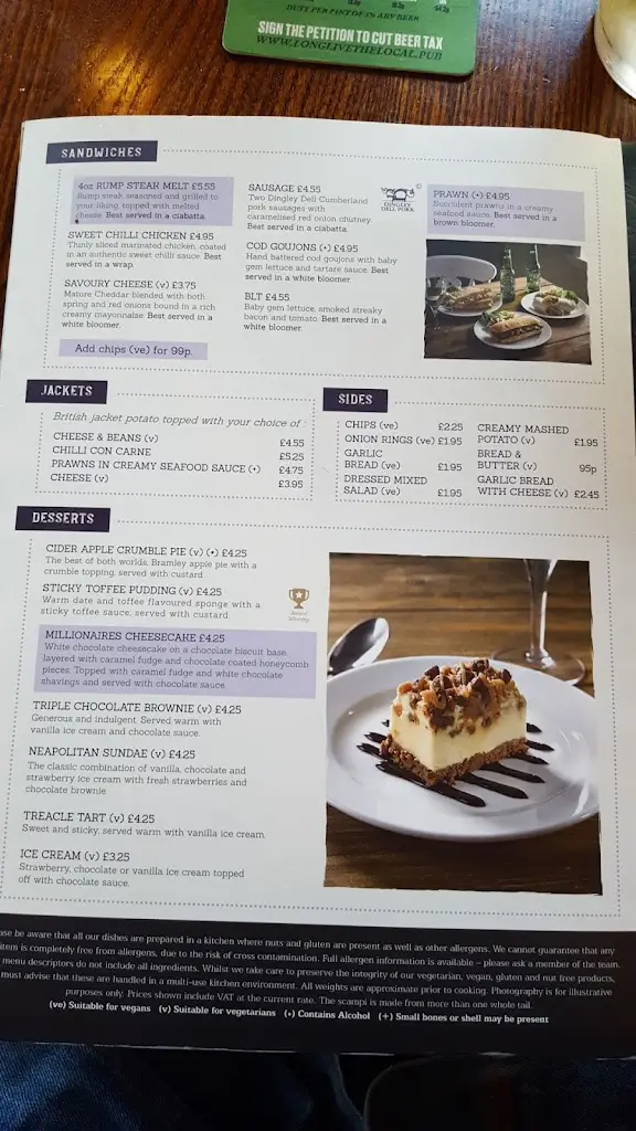 Menu_The George & Dragon_Abergele_image_2