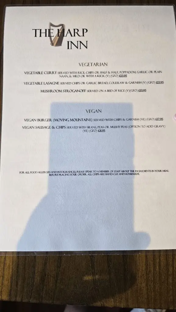 Menu_The Harp Inn_Abergele_image_3