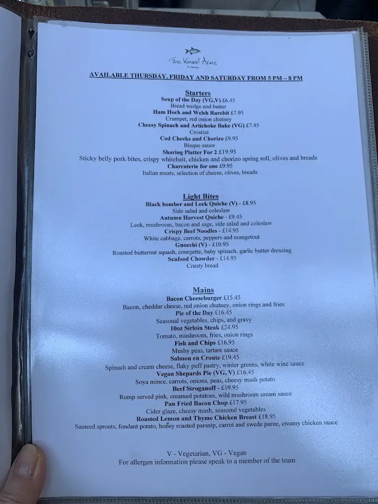 Menu_The Kinmel Arms_Abergele_image_3
