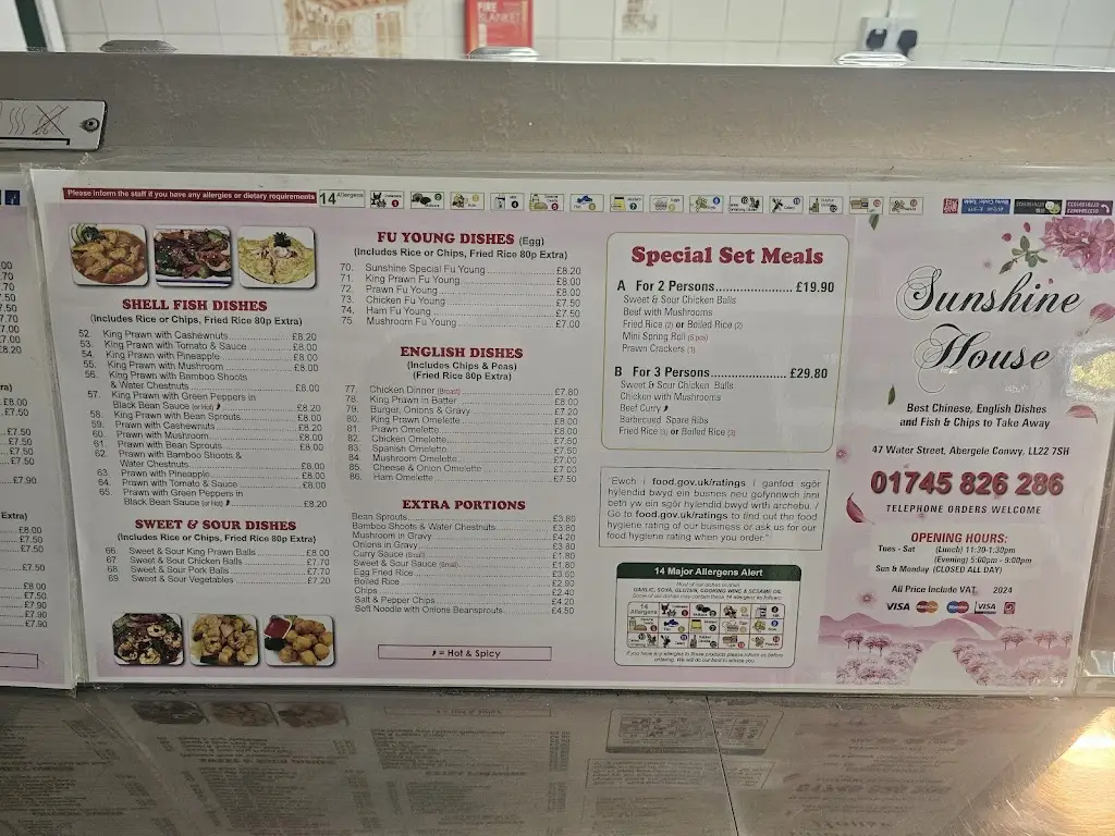 Menu_Sunshine House_Abergele_immagine_4